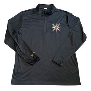 LAS VEGAS KNIGHTS black 1/4 zip long sleeve pullover shirt size XL - NWOT!